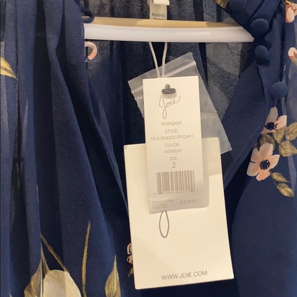 Joie Abbigayl Floral Silk Blouse original tags - Picture 10 of 10